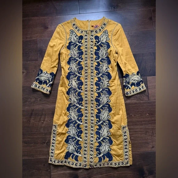 Tory Burch | Dresses | Tory Burch Size 2 Cotton Embroidered